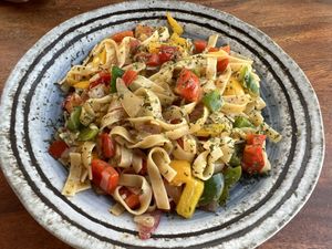 Primavera pasta   at Bongs in Koh Rong