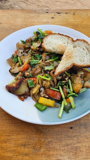 Breakfast hash at Bongs in Koh Rong