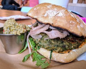 Falafel Burger at Bounty Kitchen - Denny Triangle in Seattle