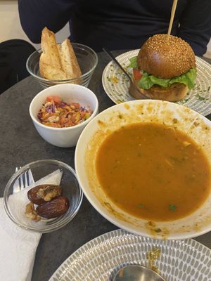 Woops…………remembered to take a photo one we started.   at Veggie Pause  in Fes