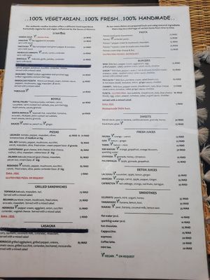 Menu 5th March 2023 at Veggie Pause  in Fes