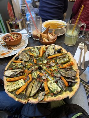 Vegan pizza  at Veggie Pause  in Fes