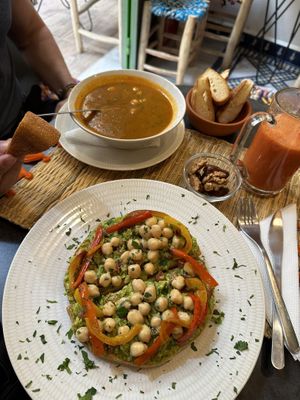 Avo on toast no egg added chickpeas  at Veggie Pause  in Fes