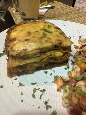 Moroccan lasagna   at Veggie Pause  in Fes