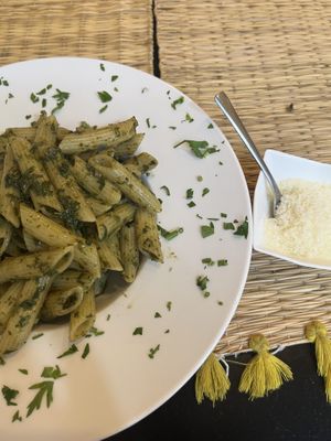 Pasta- vegan without the cheese  at Veggie Pause  in Fes