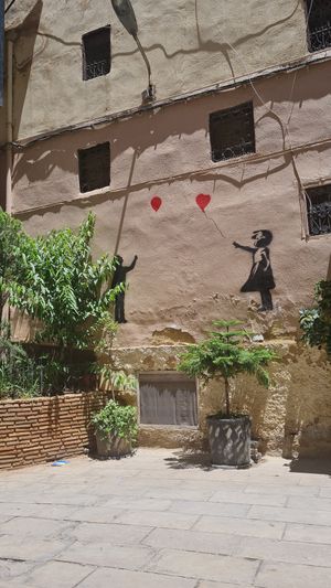View from the outdoor seating. at Veggie Pause  in Fes