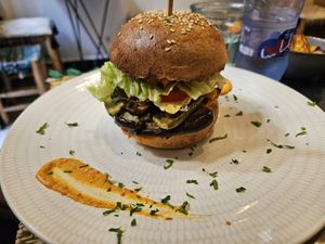 Burger no 1 at Veggie Pause  in Fes