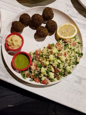 Falafel dish at Veggie Pause  in Fes