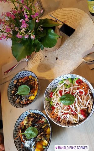 Pokebowls at Mahalo Poke Corner in Mannheim