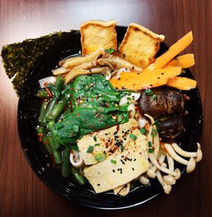 Vegan Hot Bowl with tofu. at Meimei in Rzeszow