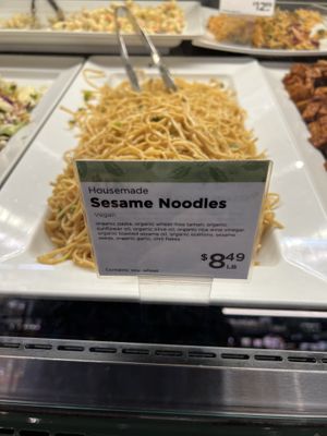 Vegan noodles from deli  at New Leaf Community Market in Capitola