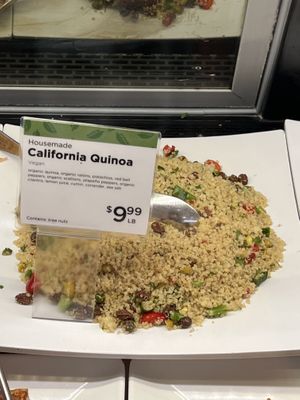 Vegan quinoa from deli  at New Leaf Community Market in Capitola