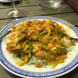 Satay-vegetables at Deli China in Joensuu