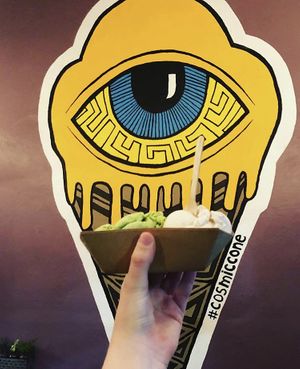 Vegan vanilla and matcha ice cream at Plant+Love Ice Cream in St Petersburg