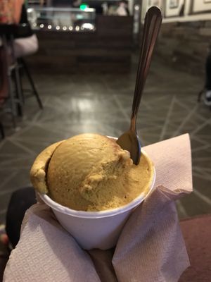 Golden Milk ice cream 🍨  at Plant+Love Ice Cream in St Petersburg