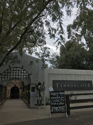 Beautiful entrance at Tamburlaine Organic Wines in Pokolbin