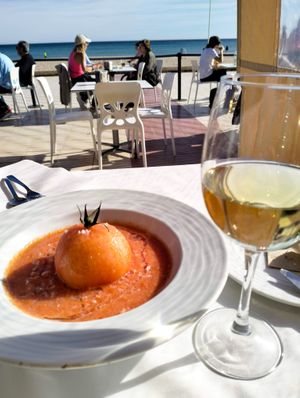 stuffed tomato...YOU HAVE TO TRY IT! it's super yummy! at Xaloc Lounge in Alicante