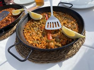 Arroz con verduras y garbanzos   at Xaloc Lounge in Alicante