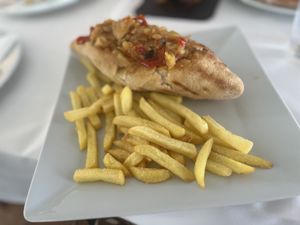 Vegan hot dog “perrito"  at Xaloc Lounge in Alicante