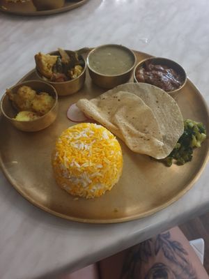 Vegan Thali at Yogi's Way in Stuart Park