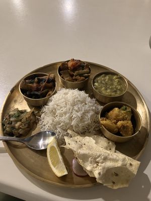 Vegan thali  at Yogi's Way in Stuart Park