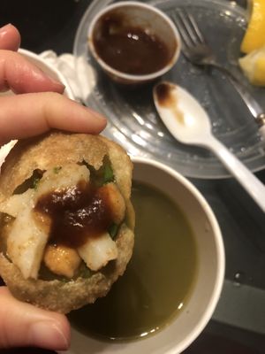 Pani puri   at Usha Foods in Floral Park