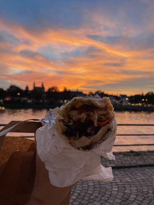Burrito with vegan jerk chicken & guac at BABs Burritos in Maastricht