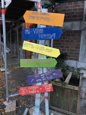 outside  at BABs Burritos in Maastricht