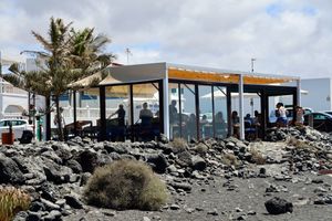 Outdoor seating from the beach at Lago Verde in Lanzarote