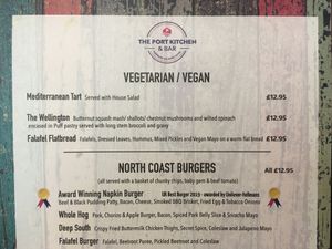 The options at Port Kitchen and Bar in Portrush