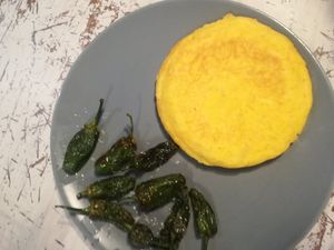 Tortilla con pimientos de padrón at Lola & Cia in A Coruna