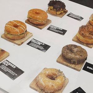Donut display at Donut Friend - DTLA in Los Angeles