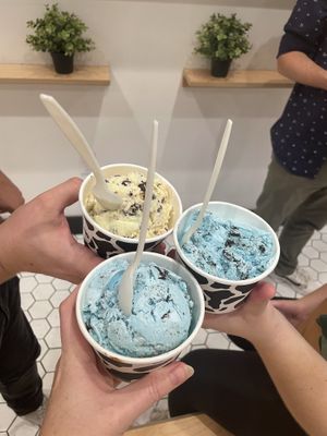 Cookies & Cream and Banana soy-base ice cream  at Donut Friend - DTLA in Los Angeles