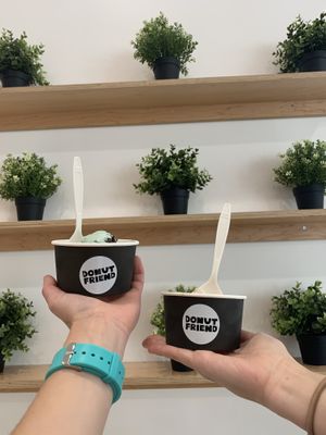 Amazing ice cream, cute atmosphere  at Donut Friend - DTLA in Los Angeles