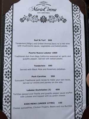 Surf & turf at Maria Corona in Cabo San Lucas