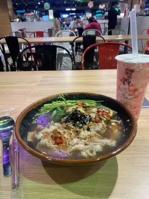 My noodles creation  at Vege Creek 蔬河 - Shin Kong Mitsukoshi Xinyi in Taipei