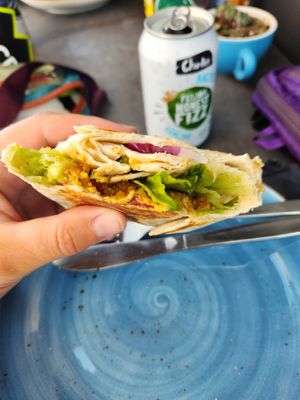 Delicious wrap at Astro Cafe in Lake Tekapo