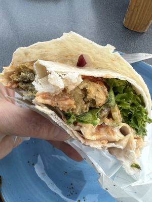 Falafel wrap  at Astro Cafe in Lake Tekapo