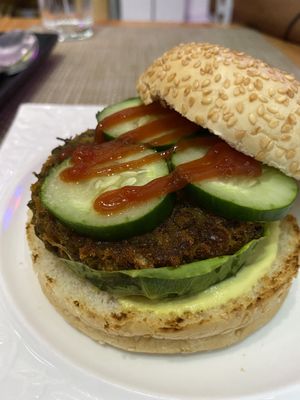 Mung burger  at Try Vegan in Paranaque