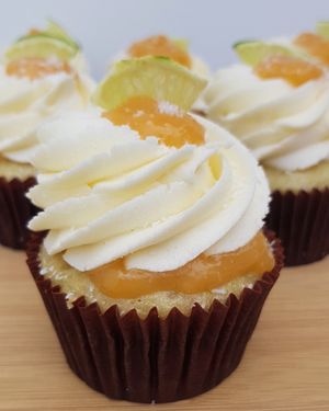 Mango, lime and coconut cupcake at Anastasia's Bake Shop in Shellharbour