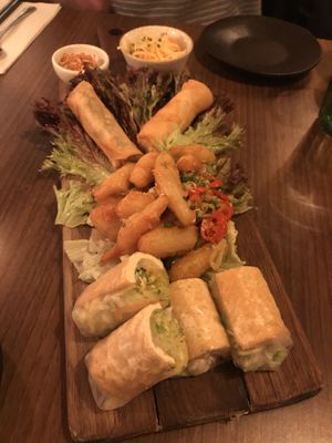 Vegetarian/vegan sharing platter at Nem Nem in North London