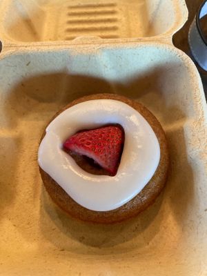 Key Lime Strawberry Vegan Donut at The Urban Bean in Orange Park