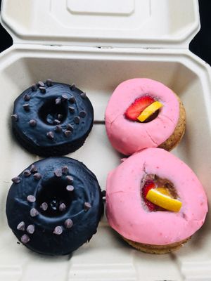 Double chocolate chip & Strawberry lemon donuts!  at The Urban Bean in Orange Park