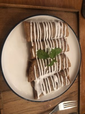 Vegan crepes  at BunBaliCafe in Ubud