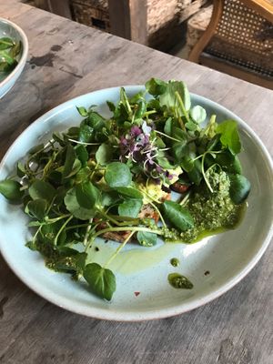 Avocado toast with pesto at WAVE in East London
