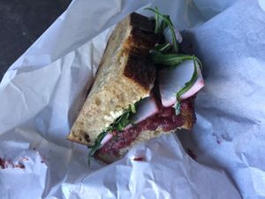 The very basic toastie   at WAVE in East London