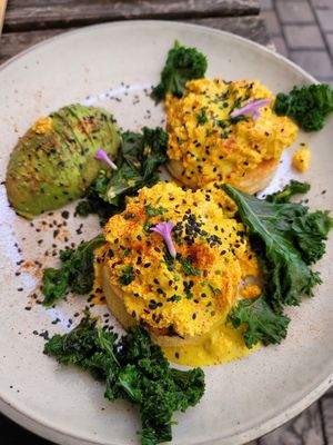 Sunnyside plate with added avocado at WAVE in East London