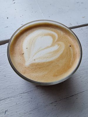 Flat white at WAVE in East London