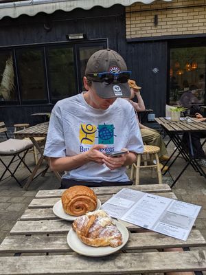 Outdoor seating at WAVE in East London