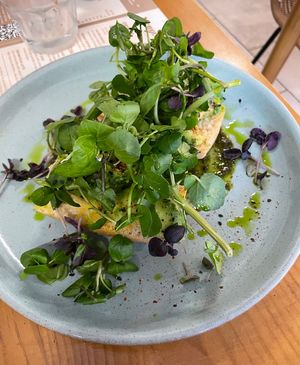 Avocado on toast  at WAVE in East London